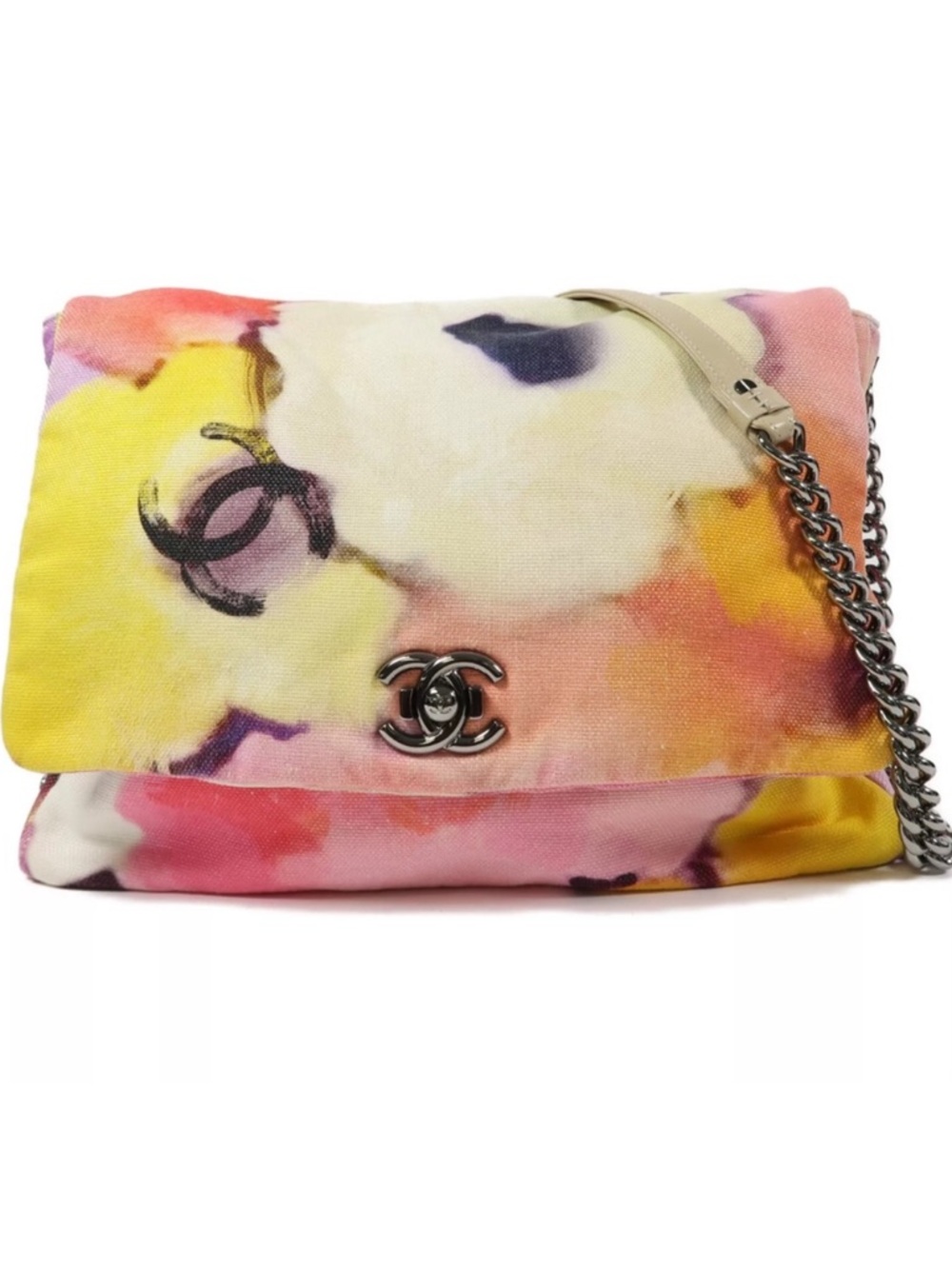 RARE CHANEL SLUCHY CANVAS LARGE CROSSBODY BAG - Picture 3 of 12